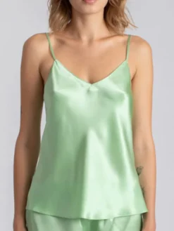 Spaghettiträger Tops|Mit Seidensatin^Vivis Seidentop CARLA von