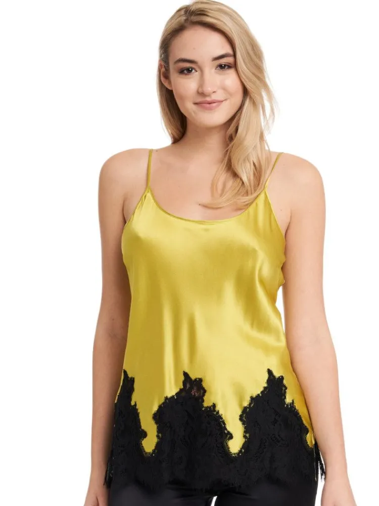 Tops Mit Spitze|Spaghettiträger Tops^Gattina Seidentop MAILIN mit Spitze von