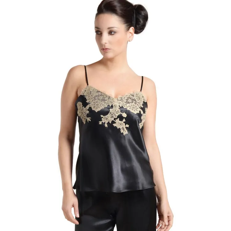 Tops Mit Spitze|Spaghettiträger Tops^Marjolaine Seidentop RARE exquisit von