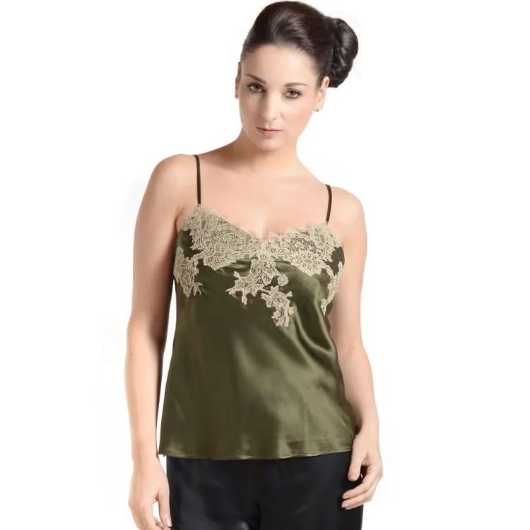 Tops Mit Spitze|Spaghettiträger Tops^Marjolaine Seidentop RARE exquisit von