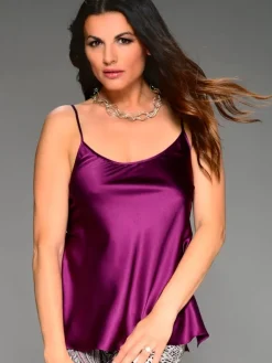 Spaghettiträger Tops|Alle Lingerie Tops^Gattina Seidentop SEDUZIONE DI SETA von bunt