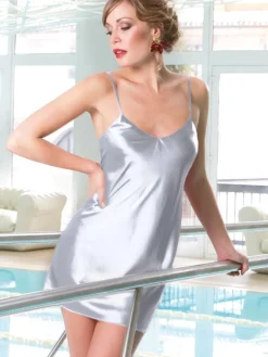 Seidennachthemd|Unterkleider Mit Seide^Cotton Club Seiden-Unterkleid INTENSA glatt von Seta Superior