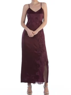 Seidenneglige^Cotton Club Seta Superior Nachtkleid STUPENDA lang von
