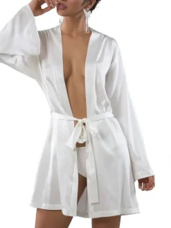 Morgenmantel Kurz|Morgenmantel Aus Satin^Cotton Club Seta Superior Seide Kimono INTREPIDO von