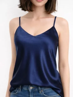 Spaghettiträger Tops|Alle Lingerie Tops^Cotton Club Seta Superior Seidentop ELEVATO einfarbig von