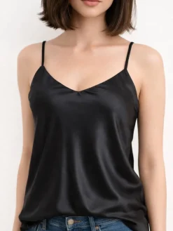 Spaghettiträger Tops|Alle Lingerie Tops^Cotton Club Seta Superior Seidentop ELEVATO einfarbig von