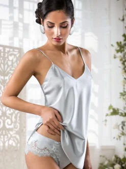 Spaghettiträger Tops|Alle Lingerie Tops^Cotton Club Seta Superior Seidentop ELEVATO einfarbig von