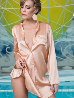 Seidennachthemd|Seiden Basics^Cotton Club Seta Superior Sleepshirt mit Seide PODEROSA von