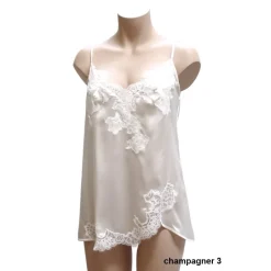 Tops Mit Spitze|Spaghettiträger Tops^Cotton Club Seta Superior Trägertop mit Seide PRIMARIO exklusiv by