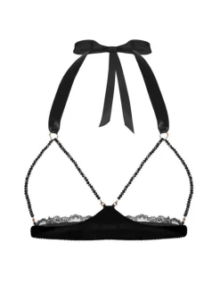 Sexy Kleinigkeiten|Alle Bhs^Cadolle Sexy Triangel-BH GEISHA SG mit Schmuck-Kristallen von elfenbein oder schwarz