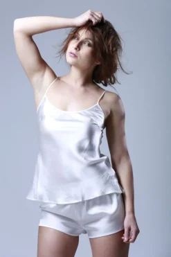 Mit Seidensatin|Alle Unterteile^Gattina Shorts Stretchseide SEDUZIONE DI SETA taupe oder silber