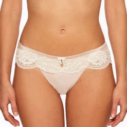 Alle Slips|Alle Unterteile^Millesia Slip ADRIANA von mit Seide türkisblau oder gold-sand farben mit Spitze