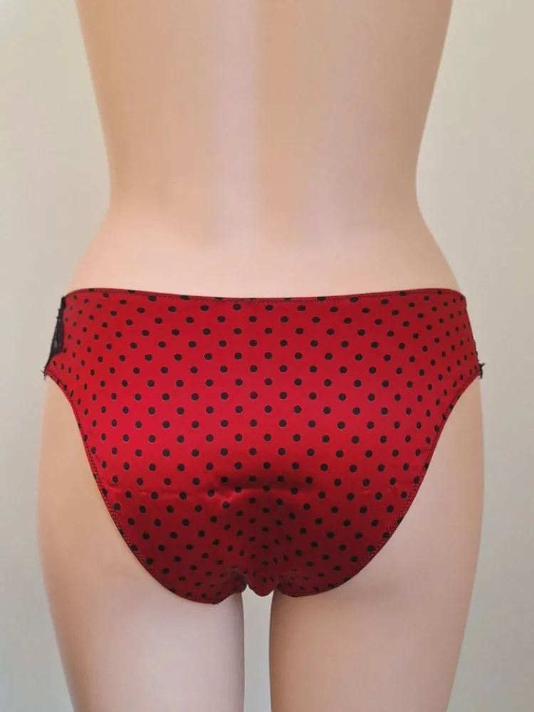 Alle Slips|Alle Unterteile^Cotton Club Slip ONICE mit Seide von nur noch in rot-schwarz