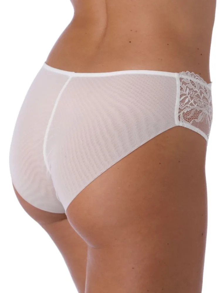 Alle Slips^Ritratti Slip SCARLETT aus Spitze mit Seide von weiss