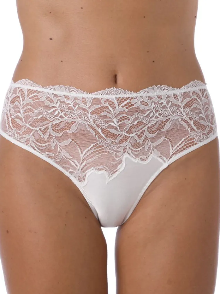 Alle Slips^Ritratti Slip SCARLETT aus Spitze mit Seide von weiss