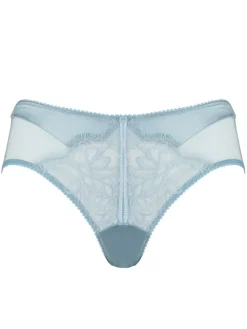 Alle Slips|Alle Unterteile^Prelude Slip VALSE Spitze und Satin von Milano schwarz und eisblau