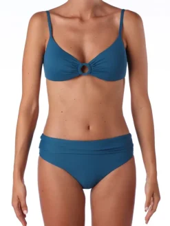 Badeanzug & Bikini^Ritratti Soft-Cup Bikini ANTILLE in petrol von Mare petrol ohne Muster