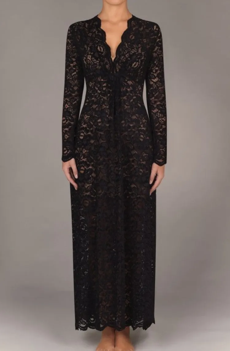 Lounge-Wear^Suggest by Pain de Sucre Spitze Loungekleid LOGAN 74 von Pain de Sucre Suggest schwarz