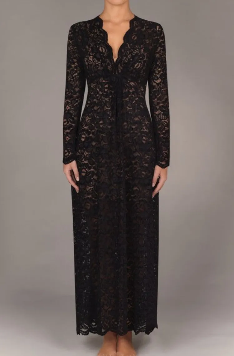 Lounge-Wear^Suggest by Pain de Sucre Spitze Loungekleid LOGAN 74 von Pain de Sucre Suggest schwarz