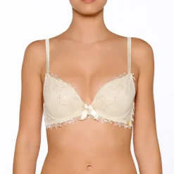 Alle Bhs^Millesia Spitze Push-Up BH DESIR von schwarz oder cremeweiß mit Spitze