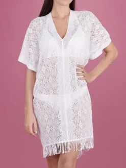 Strandkleider & Sommerkleider|Kaftan, Tunika & Pareo^Pain de Sucre Spitze Strandtunika YLEE 23 uni von
