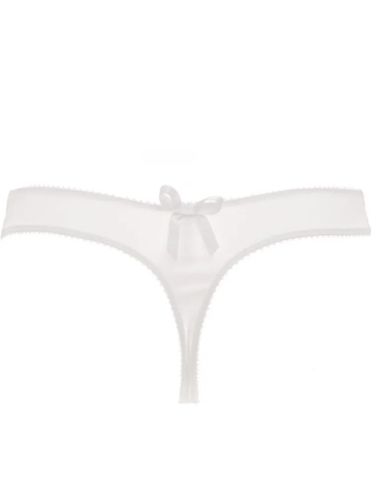 Alle Strings^Prelude Spitze String transparent von Milano schwarz oder elfenbein-weiß