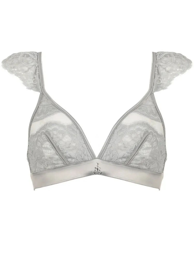 Alle Bhs^Prelude Spitze Triangel BH MARLENE uni von Milano schwarz oder silbergrau