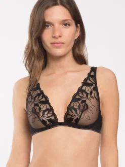 Alle Bhs^Maison Lejaby Spitze Triangel-BH SIN transparent von apricot oder schwarz