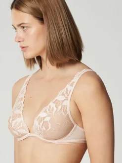 Alle Bhs^Maison Lejaby Spitze Triangel-BH SIN transparent von apricot oder schwarz