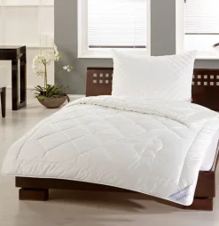 Naturhaardecken|Medium Bettdecken^Sannwald Steppdecke mittelwarm PERU von mit Alpaka weiß