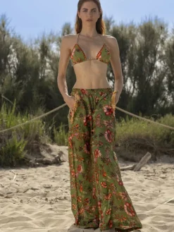 Strandhose & Jumpsuit^Laetitia Beachwear Strandhose mit Seide DAFNE bedruckt von