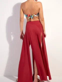 Strandkleider & Sommerkleider|Kaftan, Tunika & Pareo^Pain de Sucre Strandrock JAX 16 lang von rot oder rubin-rot