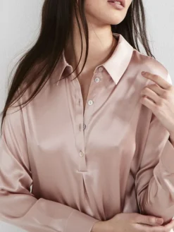 Bluse & Tunika|Seiden Basics^Eva B. Bitzer Stretchseide kurzes Sleepshirt SLOANE STREET exclusiv