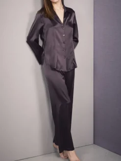 Lounge-Wear|Seiden Basics^Eva B. Bitzer Stretchseide Schlafanzug SLOANE STREET exclusiv