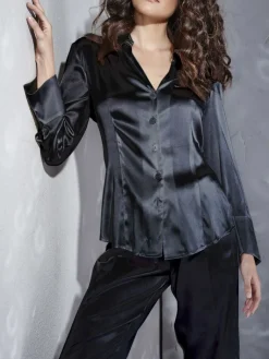 Lounge-Wear|Seiden Basics^Eva B. Bitzer Stretchseide Schlafanzug SLOANE STREET exclusiv