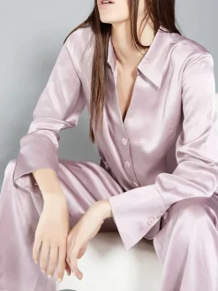 Lounge-Wear|Seiden Basics^Eva B. Bitzer Stretchseide Schlafanzug SLOANE STREET exclusiv