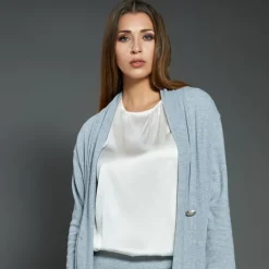 Bluse & Tunika|T-Shirt^Gattina Stretchseide T-Shirt PROFUMO D'ORO schwarz oder gold von