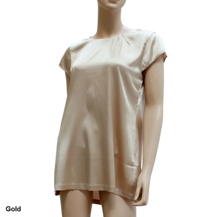 Bluse & Tunika|T-Shirt^Gattina Stretchseide T-Shirt PROFUMO D'ORO von