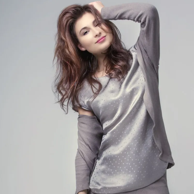 Bluse & Tunika|T-Shirt^Gattina Stretchseide T-Shirt PROFUMO D'ORO von