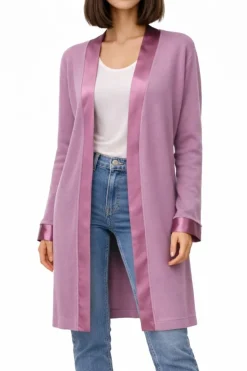 Lounge-Wear|Strickjacken & -Mäntel^Paolucci Strickjacke ISOLDE von mit Wolle malve