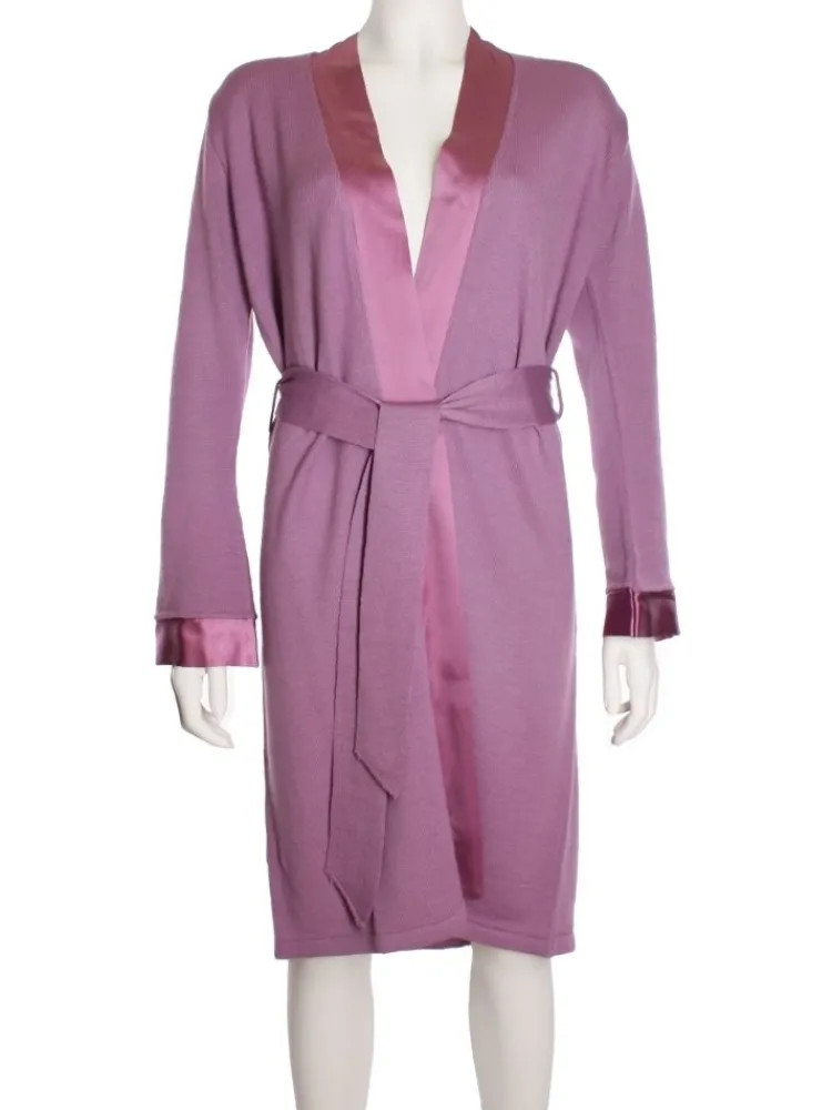 Lounge-Wear|Strickjacken & -Mäntel^Paolucci Strickjacke ISOLDE von mit Wolle malve