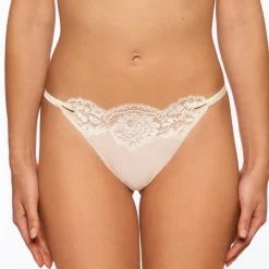Alle Strings|Alle Unterteile^Millesia String ADRIANA von mit Spitze und Seide türkisblau oder gold-sand farben mit Spitze