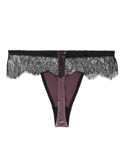 Alle Strings|Mit Seidensatin^Cadolle String ANIA SOIE TOURBE violett-schwarz von mit Seide violett mit schwarz