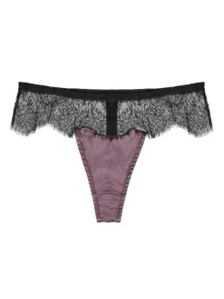 Alle Strings|Mit Seidensatin^Cadolle String ANIA SOIE TOURBE violett-schwarz von mit Seide violett mit schwarz