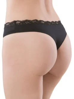 Alle Strings^Cotton Club String Microfaser Spitze JALÙ basic von Rubino