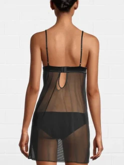 Alle Negligés|Unterkleider Mit Spitze^Oscalito Tüll NEGLIGE mit Spitze von schwarz