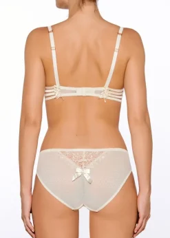 Alle Slips^Millesia Tüll Slip DESIR uni von schwarz oder cremeweiß mit Spitze