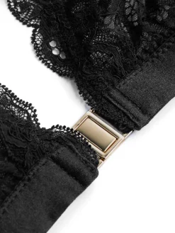 Alle Bhs^Cadolle Tüll Triangel BH BLACK WIDOW von schwarz