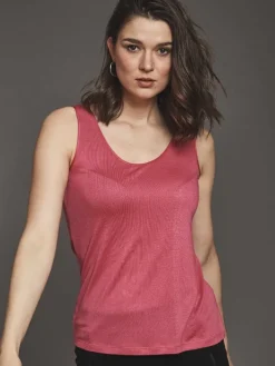 Freizeit- & Reisekleidung|Camisole (Breite Träger)^Kokon Zwo Trägershirt CINDA von mit Seide und Leinen