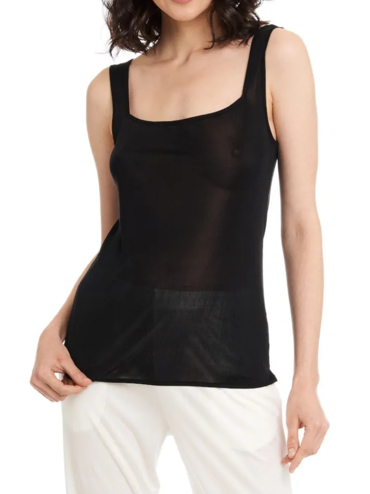 Camisole (Breite Träger)|Alle Lingerie Tops^Gattina Trägertop aus 100% Wirkseide PURE beige oder weiss von